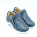 Туфли Фаворит для мальчика синие кожаные с боковым замочком 