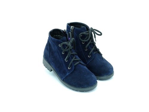 Ботинки Jordan для девочек синие замша с мехом Фото 1