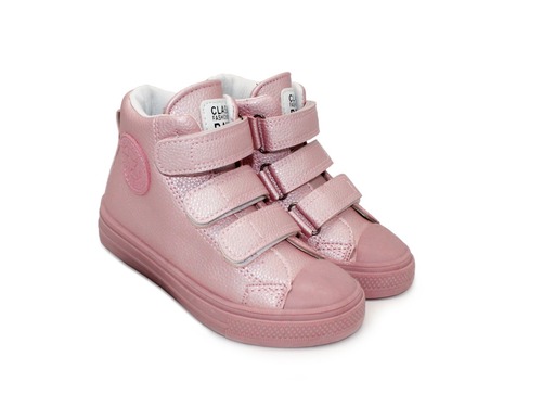 Ботинки Jong Golf для девочек розовые с липучками Фото 1