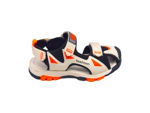 Lilin shoes спортивні босоніжки бежеві з помаранчевим  Фото 3