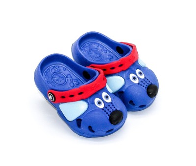 Кроксы Jose Amorales для мальчиков синие с собачкой
