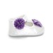 Пинетки Papulin для девочек белые с фиолетовым цветком