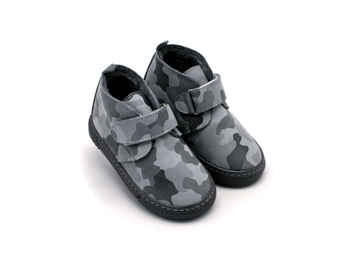 Ботинки Sandalik для мальчиков утеплённые серого цвета Фото 1