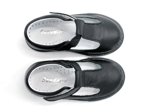 Туфли Sandalik для девочек черного цвета Фото 3