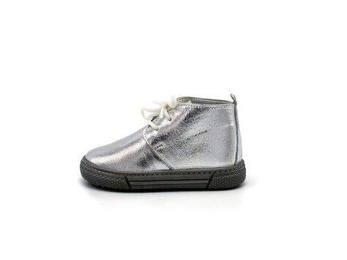 Ботинки Sandalik для девочек серебряного цвета. Фото 4
