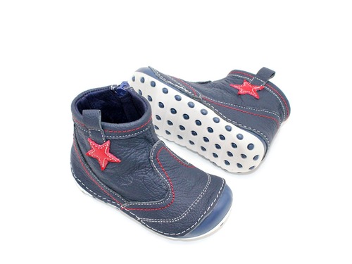 Ботиночки Sandalik синие с звездой. Фото 2
