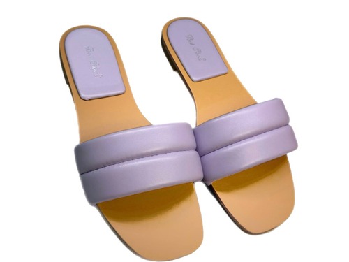 Капчики шльопки нат шкіра бузкові Best Ihoes Фото 1