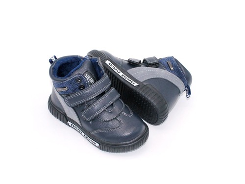Ботинки Jong Golf для мальчиков темно-синие на липучках. Фото 3