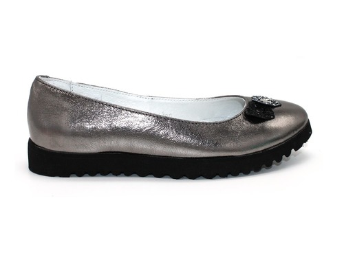 Туфли Sandalik для девочек цвет никель с сердечком Фото 5