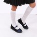 Туфли Sandalik для девочек чёрно-синего цвета