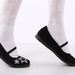 Туфли Sandalik для девочек черные с звёздами