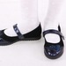 Туфли Sandalik для девочек синие с сердечком