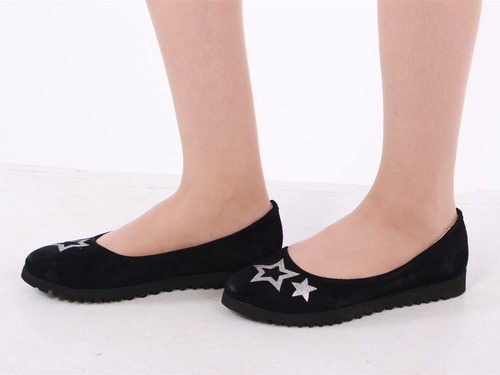 Туфли Sandalik для девочек черные с звёздами Фото 4