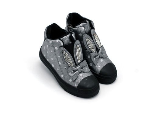 Ботинки Jong Golf для девочек серебро утепленные. Фото 1