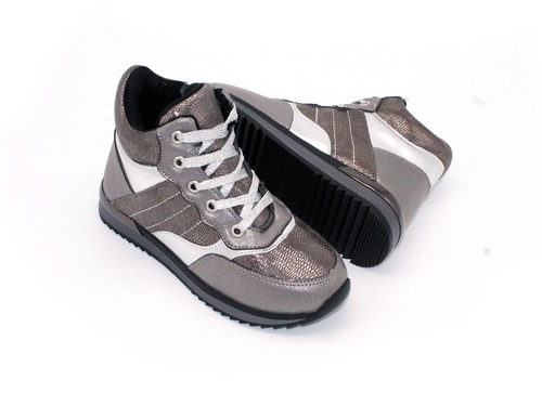 Ботинки Jong Golf для девочек бронза на шнурках утепленные. Фото 3
