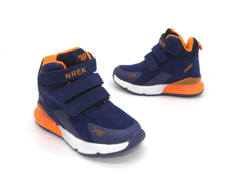 Ботинки Канарейка синие с оранжевым Фото 4