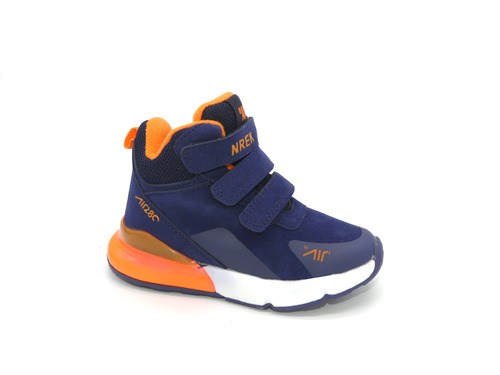 Ботинки Канарейка синие с оранжевым Фото 3