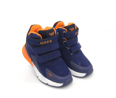 Ботинки Канарейка синие с оранжевым