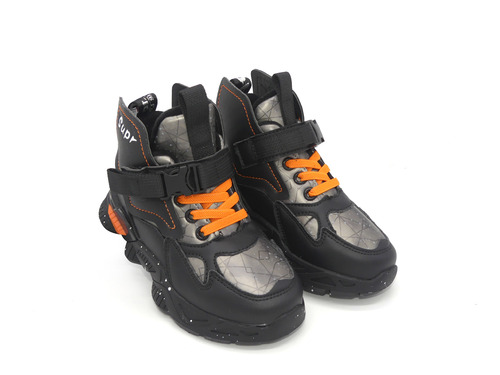 Ботинки Jong Golf черно-оранжевые на флисе Фото 1