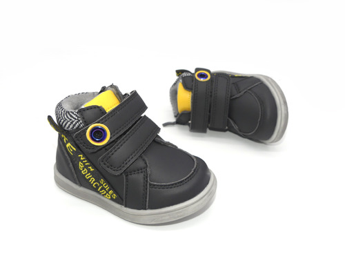 Ботинки Ladabb черные с желтым Фото 3