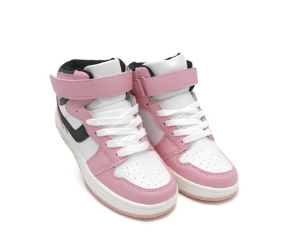 Ботинки Канарейка бело-розовые хайтопы