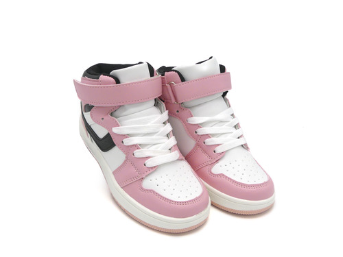 Ботинки Канарейка бело-розовые хайтопы Фото 1
