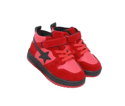 Ботинки Fashion  красные с принтом звезды
