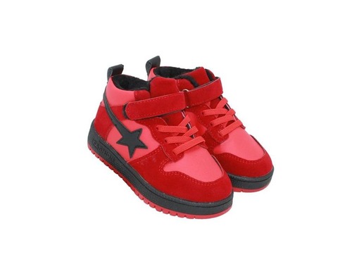 Ботинки Fashion  красные с принтом звезды Фото 1