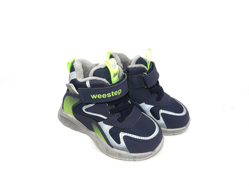Ботинки Weestep сине-серые с салатовым Фото 1
