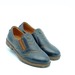 Туфли Constanta для мальчиков синие кожаные с резинкой