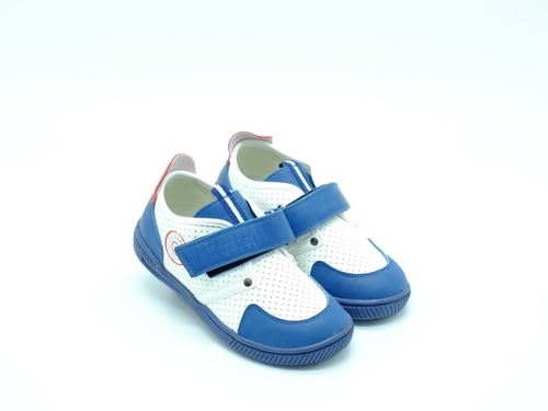Туфли Шалунишка для мальчиков сине-белые кожа Фото 1
