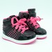 Ботинки Tom M для девочек черные с малиновыми шнурками эко кожа 