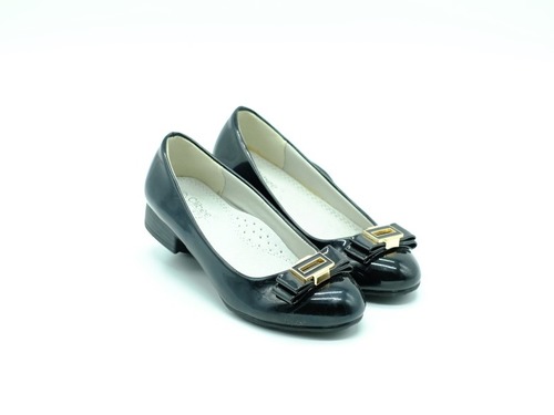 Туфли Clibee для девочек чёрные эко кожа. Фото 1