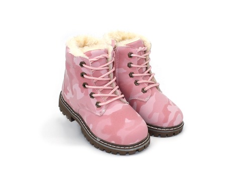 Ботинки Шалунишка для девочек розовые эко кожа Фото 1