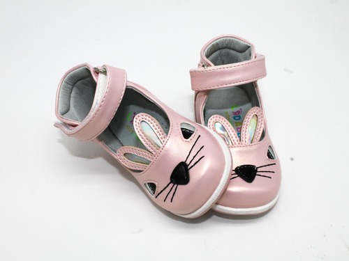 Туфли Ladabb для девочек розовые зайчики Фото 3