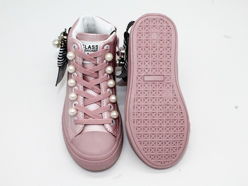 Ботинки Jong Golf для девочек розовые с бантиком Фото 2