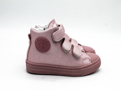 Ботинки Jong Golf для девочек розовые с липучками Фото 2