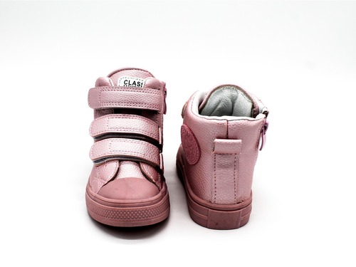 Ботинки Jong Golf для девочек розовые с липучками Фото 3