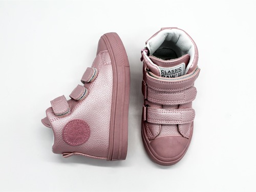 Ботинки Jong Golf для девочек розовые с липучками Фото 5