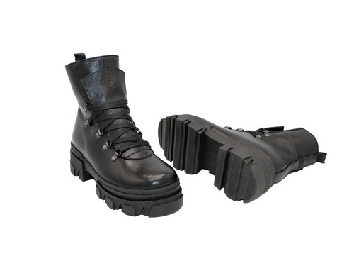 Ботинки Sandalik для девочек чёрного  цвета на меху Фото 2