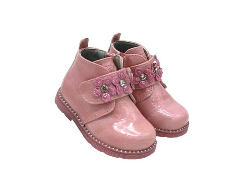 Ботинки Clibee для девочек розового цвета лакированные Фото 1