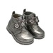 Ботинки Clibee для девочек серебряного цвета лакированные