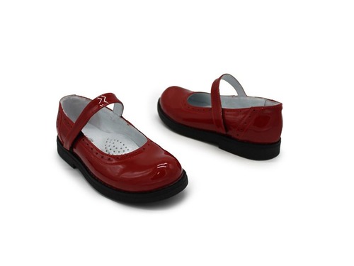 Туфли Sandalik для девочек красного цвета лакированные Фото 2