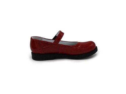 Туфли Sandalik для девочек красного цвета лакированные Фото 4