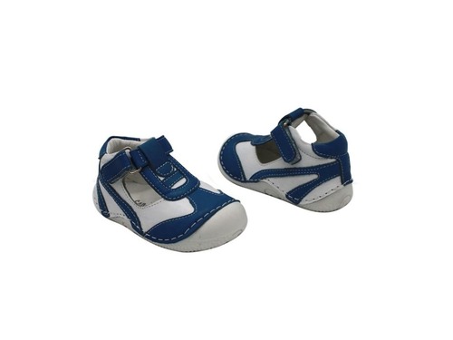 Туфли Sandalik для мальчиков сине-белого цвета Фото 2