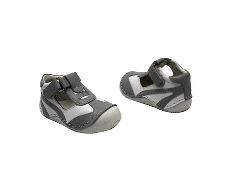 Туфли Sandalik для мальчиков бело-серого цвета Фото 3