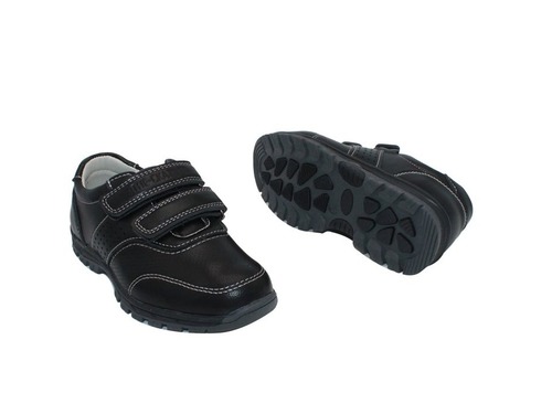 Туфли Сказка для мальчиков чёрные с двумя липучками. Фото 2