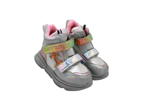 Ботинки Jong Golf для девочек серебряного цвета утеплённые. Фото 1