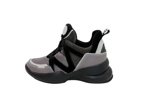 Кроссовки Sandalik для девочек чёрно-серого цвета Фото 3