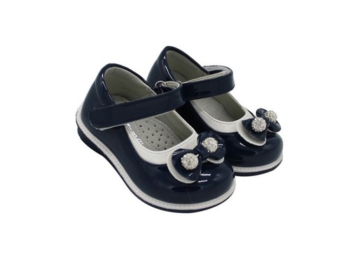 Туфли Tom M для девочек тёмно-синего цвета лакированные Фото 1